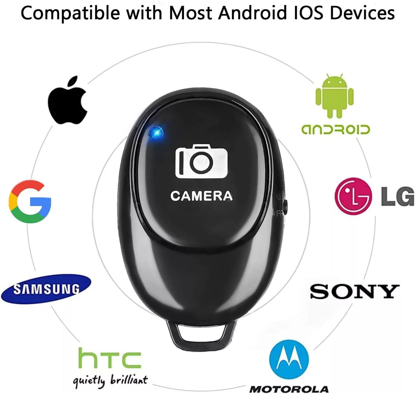 1~10x Camera Shutter Wireless Bluetooth Button Remote Control for Android Apple