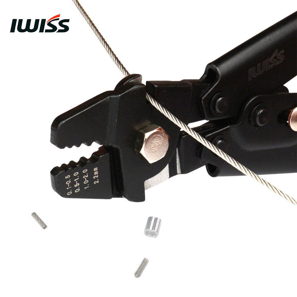 IWISS Wire Rope Crimping Tool Safety Lock Crimp Range from 0.1mm to 2.2mm
