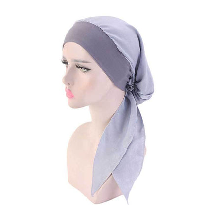 Womens Muslim Hijab Cancer Chemo Hat Turban Hair Loss Head Wrap Scarf Bandana*US