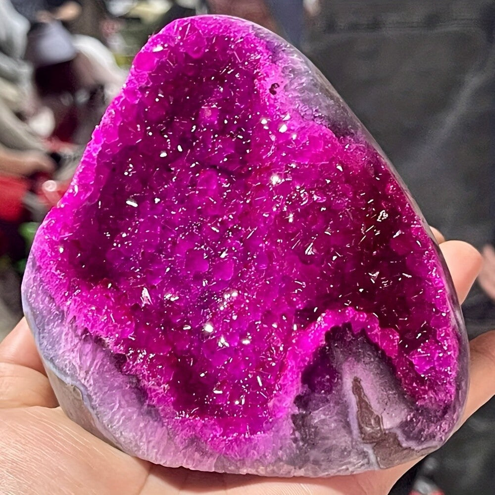 1PC Rose Red Crystal Cluster Natural Geode mineral Office Decor & Gifts