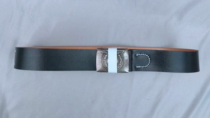 Vintage WW2 Germany Army Leather Black Service Equipment Belt Buckle M/L/XL/XXL