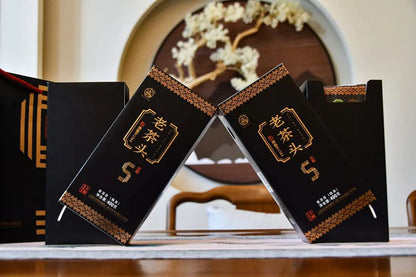 LAO CHA TOU * 2022 Bajiaoting Old Tea Head Five-year-old Puer Ripe Tea 400g Box
