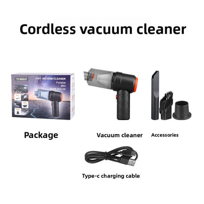 Wireless car vacuum cleaner with dual-purpose charging for suction and blowing