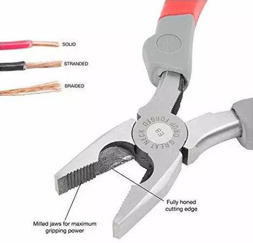 Great Neck 8" Linesmen's Pliers (E8C)