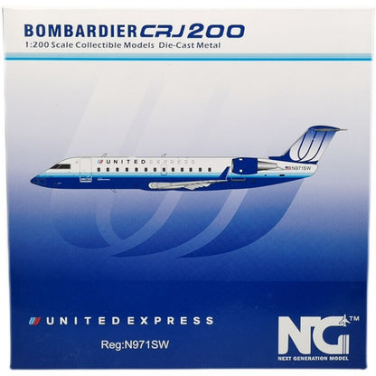 1:200 NG Model UNITED CRJ-200 Passenger Airplane Diecast Aircraft Model