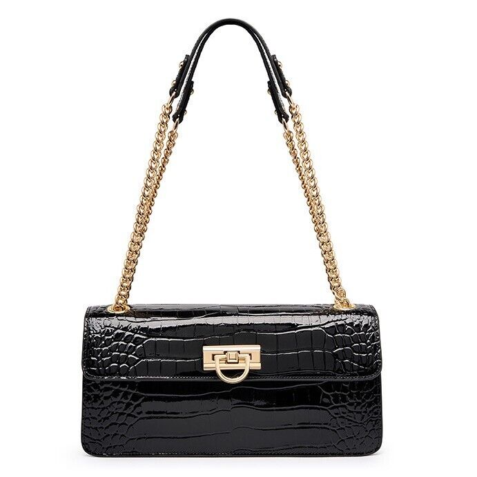Top Cowhide Leather Party/Cocktail Bag Luxury Women's Sling Shoulder Chain Bag