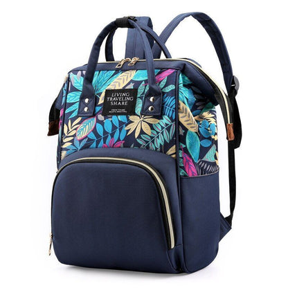 Backpack Nylon School Bag Large Nursing Backpacks Fashion Women Purse Blue Black