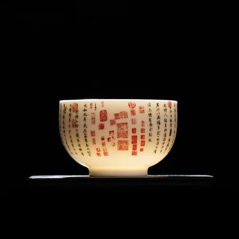 130ml Chinese Ceramic Teacup Handmade Master Cup Tea Bowl Meditation Cup Teaset