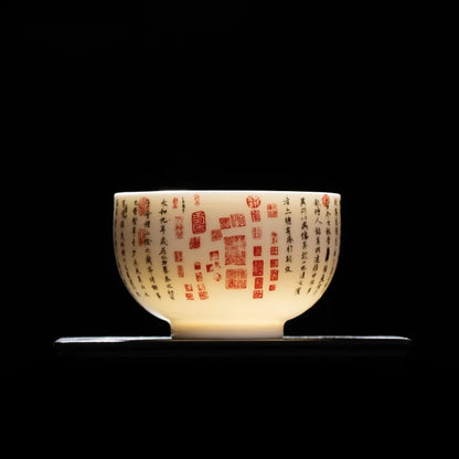 130ml Chinese Ceramic Teacup Handmade Master Cup Tea Bowl Meditation Cup Teaset