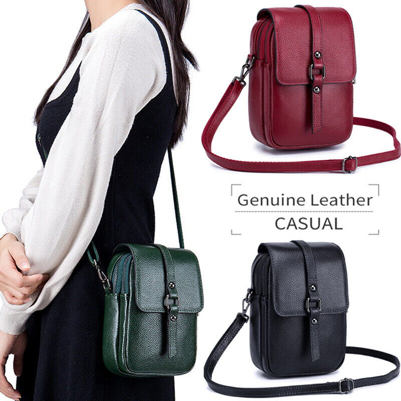 100% Genuine Leather Women's mini Messenger Shoulder Bag Vintage Crossbody Bag
