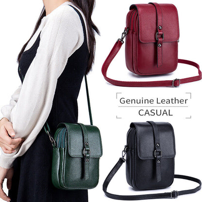 100% Genuine Leather Women's mini Messenger Shoulder Bag Vintage Crossbody Bag