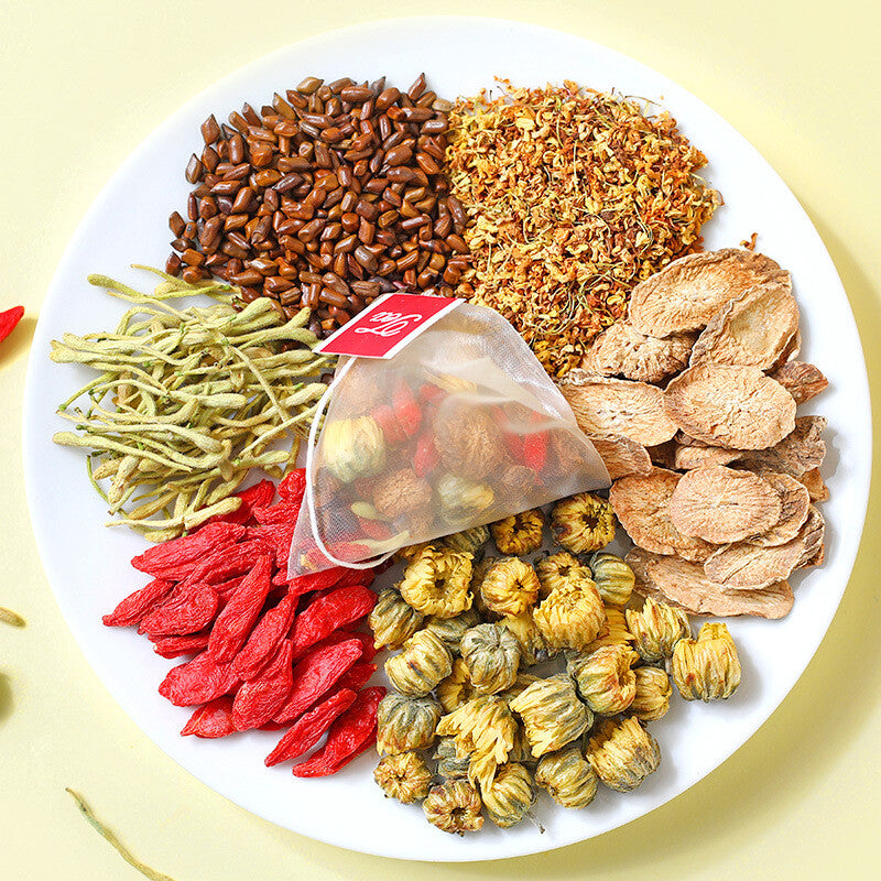 Herbal Tea Bag Chrysanthemum Cassia Seed Burdock Honeysuckle Natural Blend