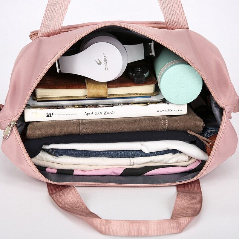 Foldable Sports Bag For Women Gym Swimming Ultralight Waterproof Wet Pocket
