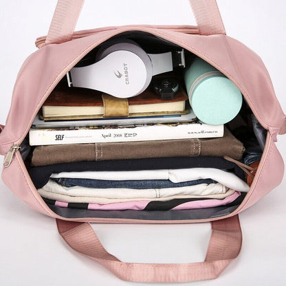 Foldable Sports Bag For Women Gym Swimming Ultralight Waterproof Wet Pocket