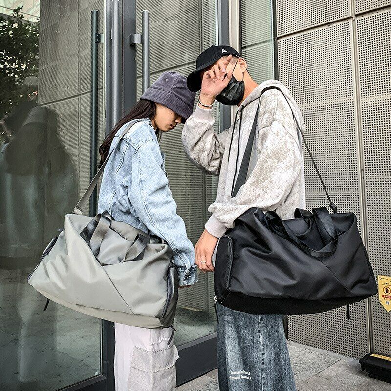 Solid Shoulder Bags Dry and Wet Separation Waterproof Sports Gym Bag Male Female
