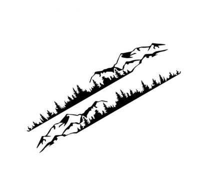 Graphics Forest Mountain Car Side Stickers For All Models Vinyl Decals Custom
