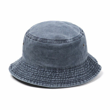 Women's Bucket Hats Retro Washed Cotton Foldable Fisherman Men Outdoor Sunscreen
