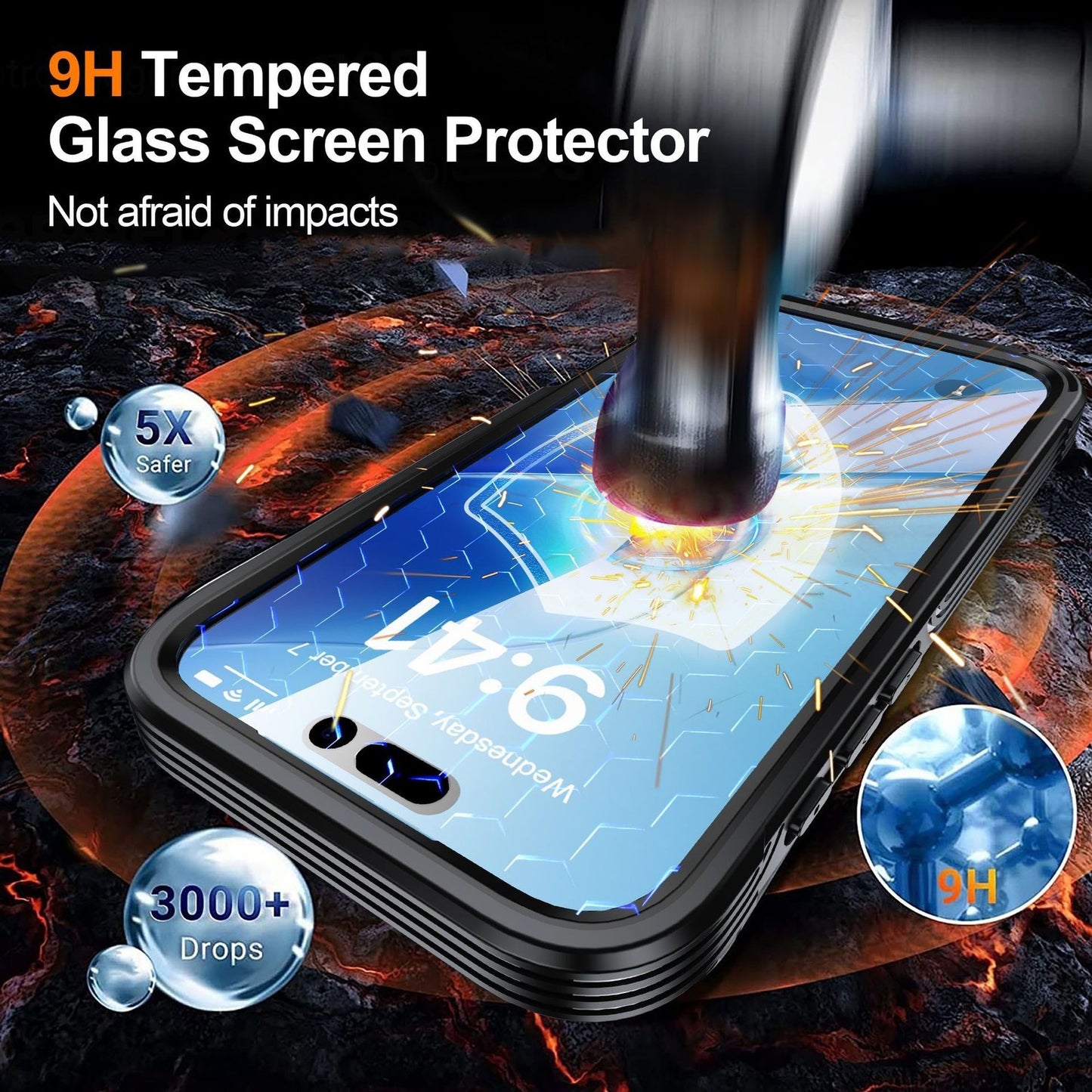 For iphone 17 Pro Max/16/15 Phone case Full Cover Waterproof Shockproof Case