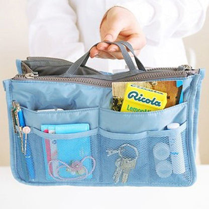 Large Cosmetic Storage Bag Nylon Travel Makeup Organizer Handbag Tote Travel Bag