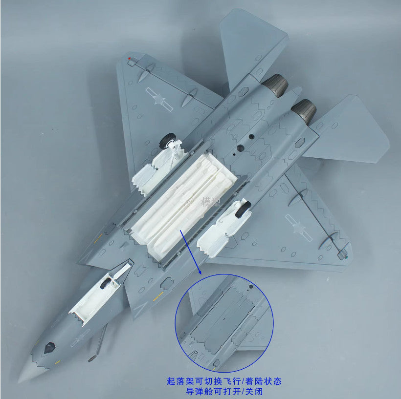 1:32 49CM J-35A Stealth Fighter Jet Army Plane Diecast Military Aircraft Model
