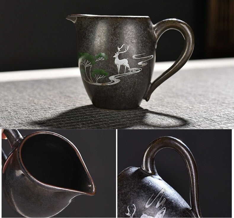 Complete Tea Set Ceramic Gaiwan Matching Tea Cup Pithcer Filter Net Holder China
