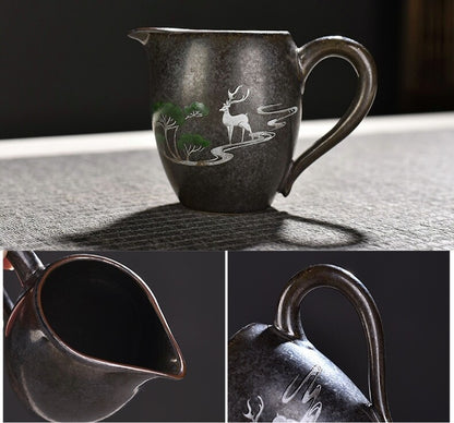 Complete Tea Set Ceramic Gaiwan Matching Tea Cup Pithcer Filter Net Holder China