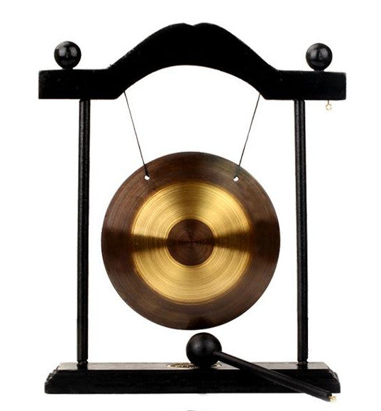 Zen Taoist Double Dragon Bronze Fengshui Gongs HomeDesign