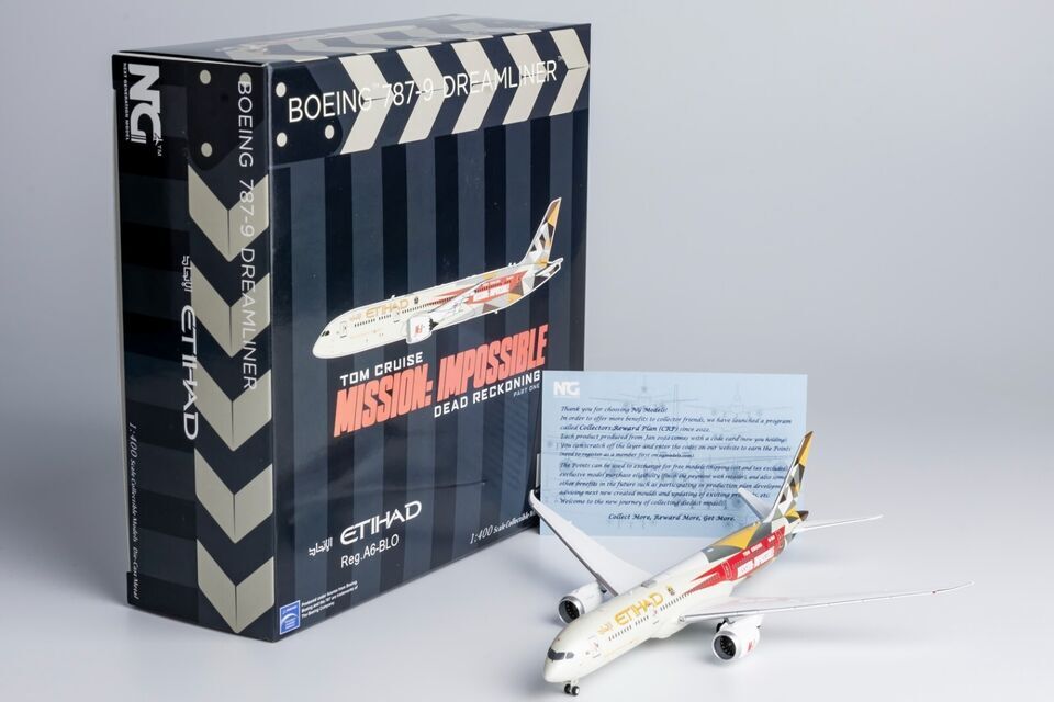 1:400 NG Model ETIHAD BOEING 787-9 Passenger Aircraft Diecast Airplane Model