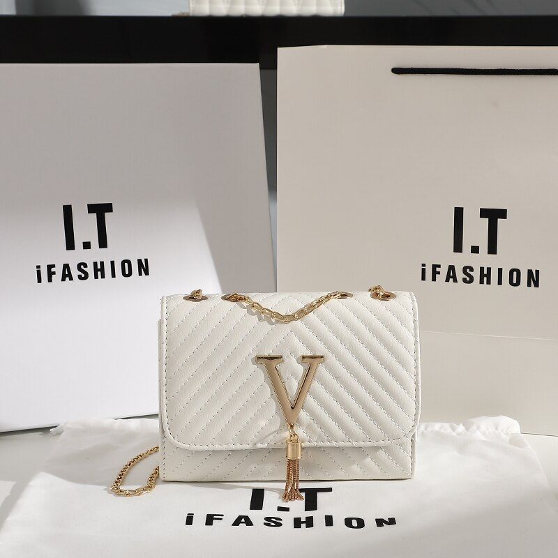 Embroidery Crossbody Bag Handbag Shoulder Bags Sequined Tassel Small Bag Purse