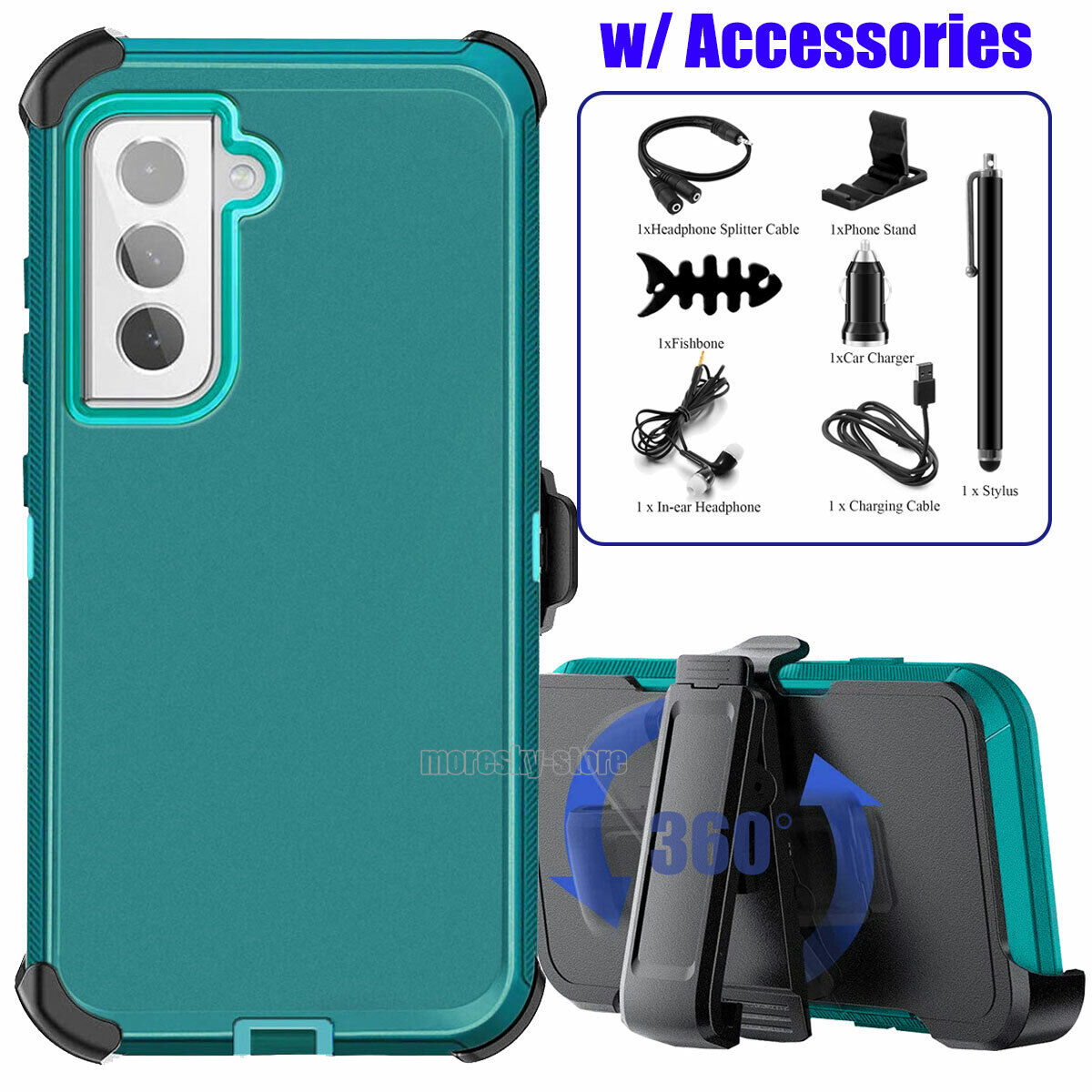 For Samsung Galaxy S21 FE 5G Belt Holster Case Hard Shockproof Cover / Accessory