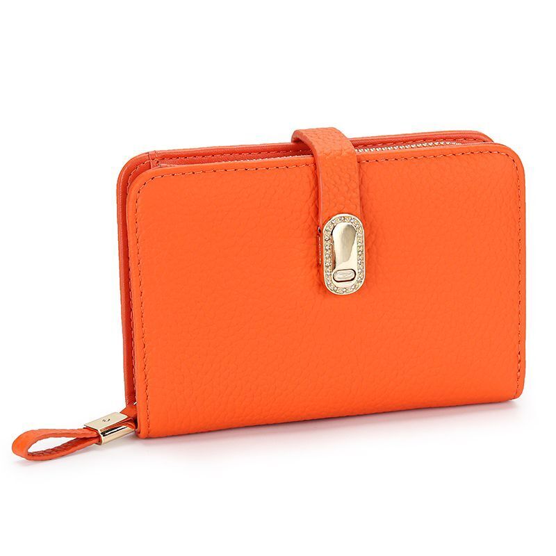 Wallet Genuine Leather Short Wallet Multi Card Slot Zipper Zero Wallet Card Bags