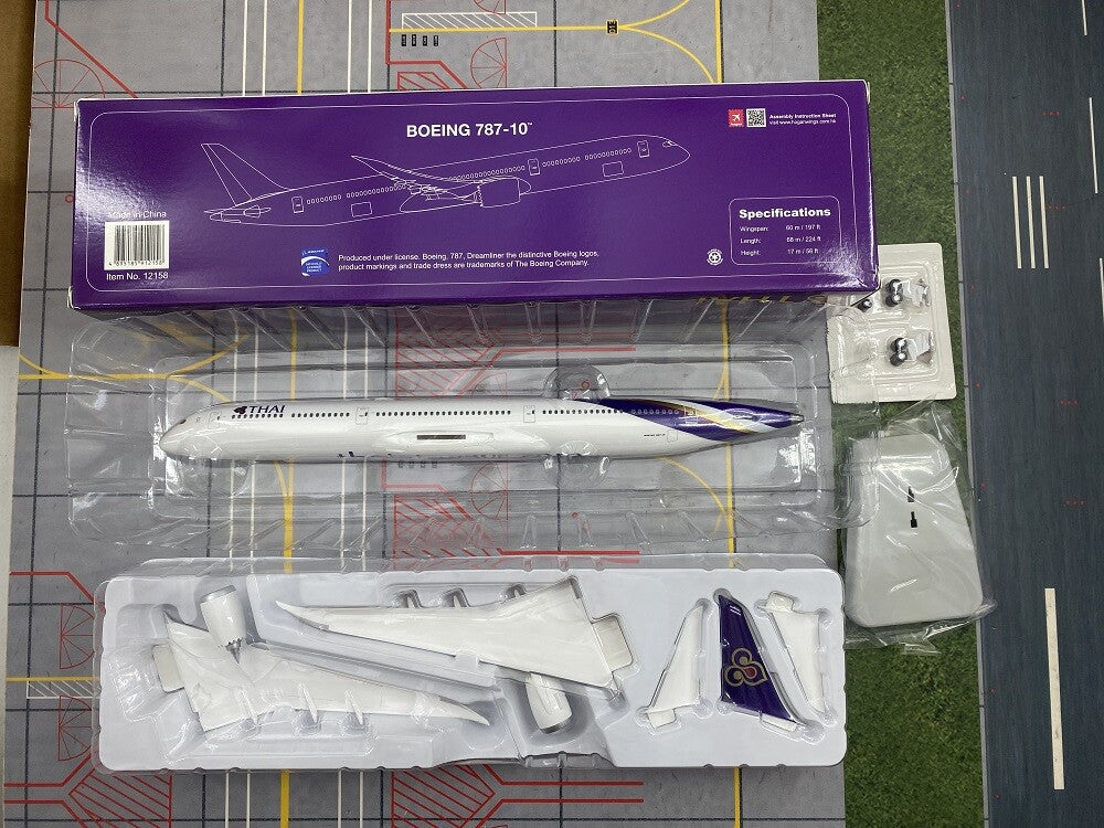 1:200 34CM Hogan THAI BOEING 787-10 Passenger Plane ABS Plastic Aircraft Model