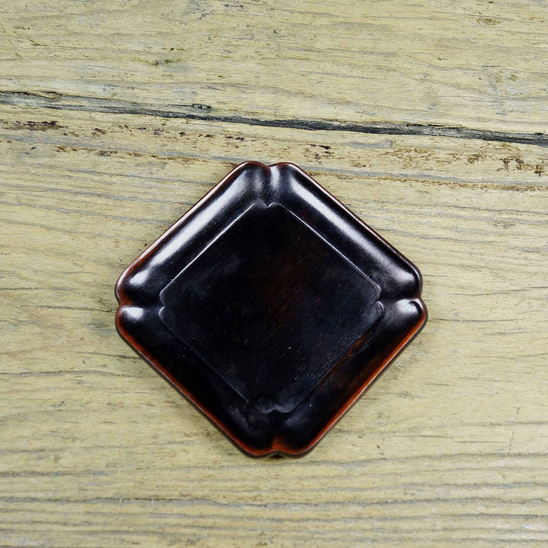 Antique Style Sandalwood Carved Square Tea Coaster Cup Pad Table Protector 8cm