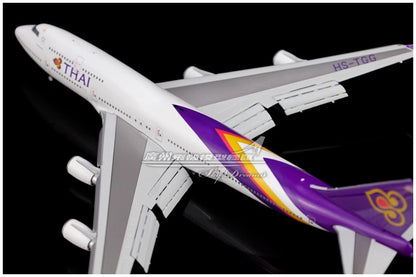 1:400 JC Wings THAI BOEING 747-400 Passenger Airplane Flap Down Diecast Model