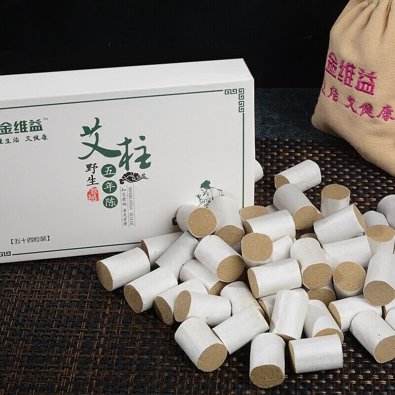 54pcs Moxibustion Sticks Wormwood Roll Moxa Column Handmade Mugwort Article 艾灸艾条