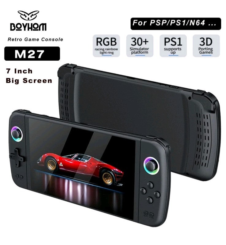 7.0 Inch Big Screen M27 Portable Pocket Retro Handheld Video Game Console 64GB