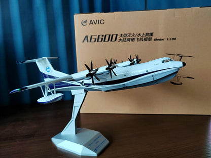 1:100 38CM AVIC Amphibious AG600 Fire-fighting Water Rescue Diecast Plane Model