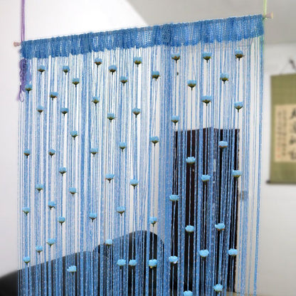 Door String Curtain French Window Thread Rope Left And Right Biparting 200x100cm