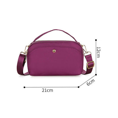 Large Capacity Waterproof Zipper Handbags Crossbody Bags Nylon Shoulder Bag