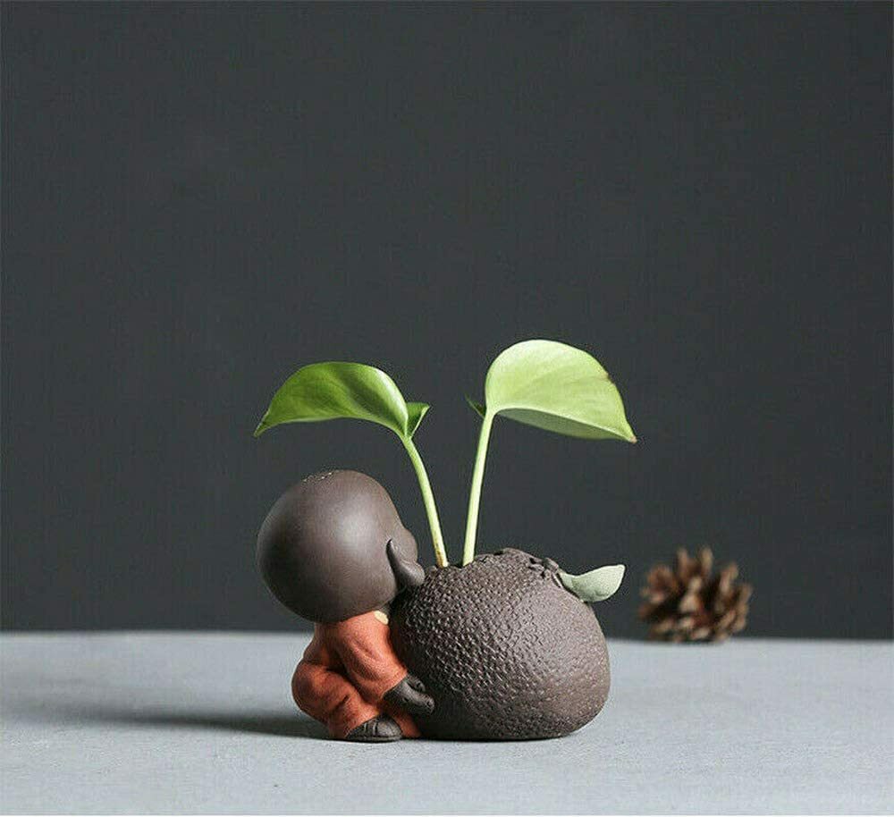 Creative Little Monk Tea Pet Ornaments Tray Accessories Mini Hydroponic Vase