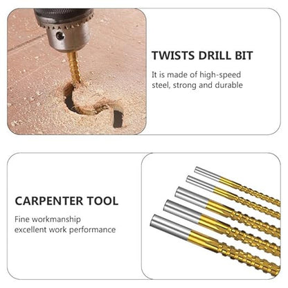 13Pcs HSS Titanium Coated Twist Drill Bit Set 1.5-6.5mm Hex Shank For wood Metal