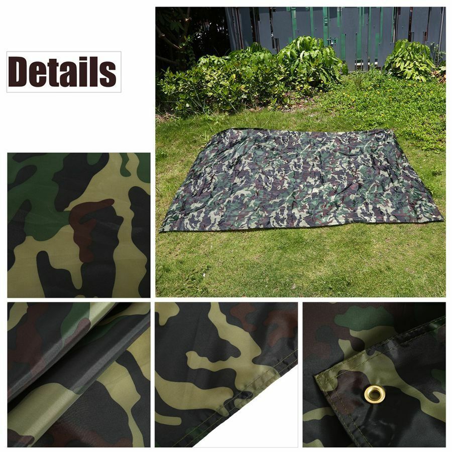 3 Sizes Camouflage Tent Tarp Camping Hunting Shelter Waterproof Outdoor Survival