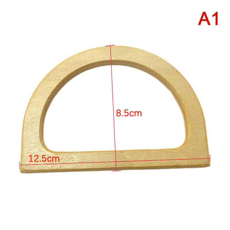 Solid Wood Handle Replacement DIY Handmade Woven Bag Purse Handbag Bag Handles