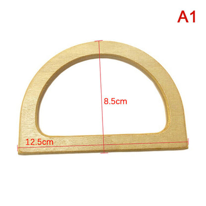 Solid Wood Handle Replacement DIY Handmade Woven Bag Purse Handbag Bag Handles