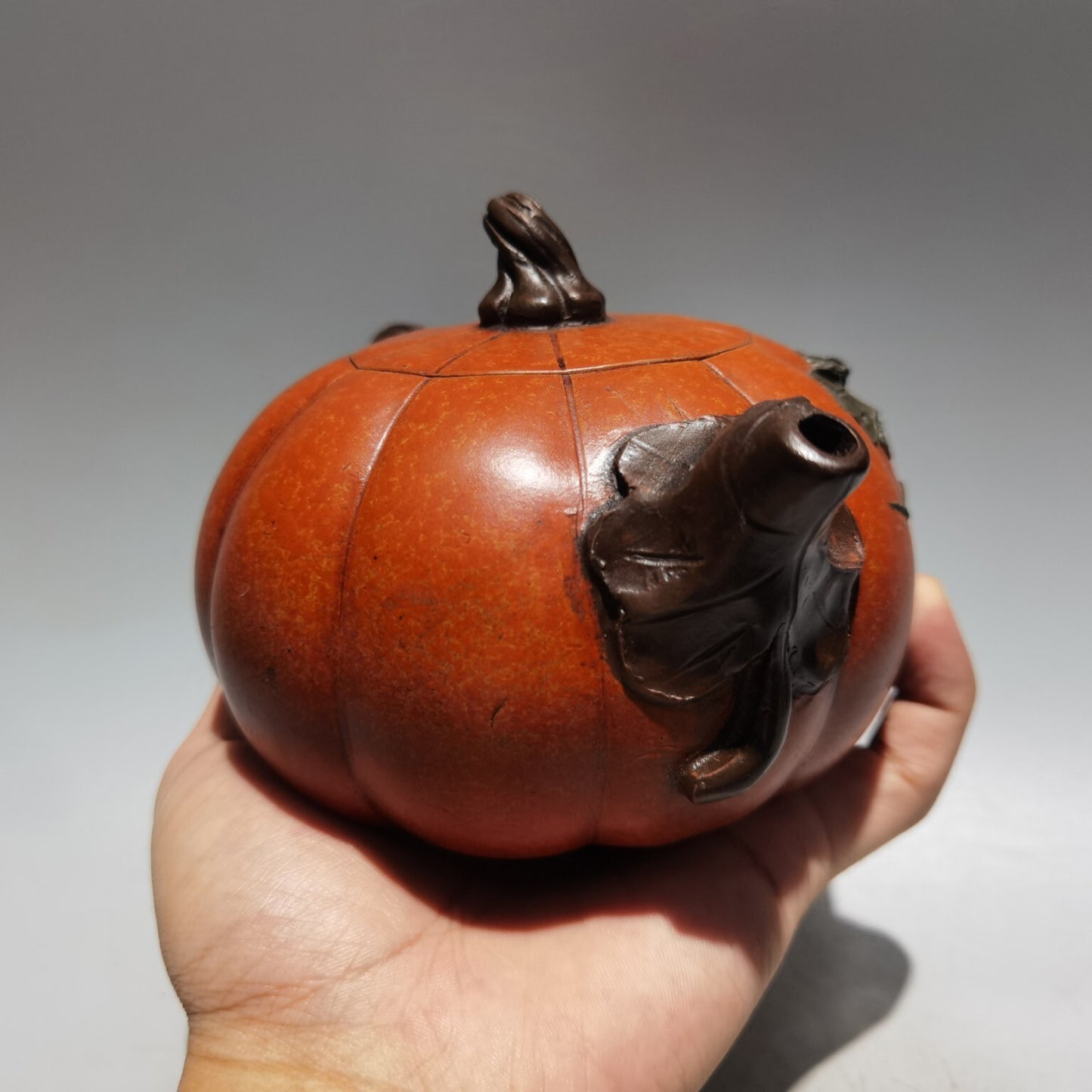 Chinese Antique Yixing Zisha Clay Exquisite Pumpkin Zisha Teapot Tea Set
