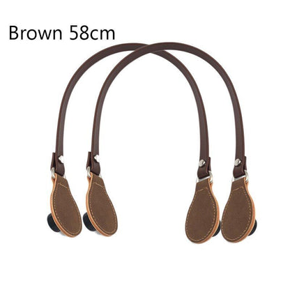 Flat Handles Faux Leather Handle Removable Flowers Canvas Handbags Accessories