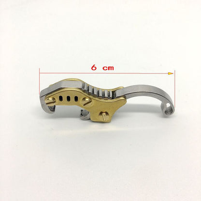 New EDC Brass+Stainless steel Bottle Opener Keychain Portable Folding Tool