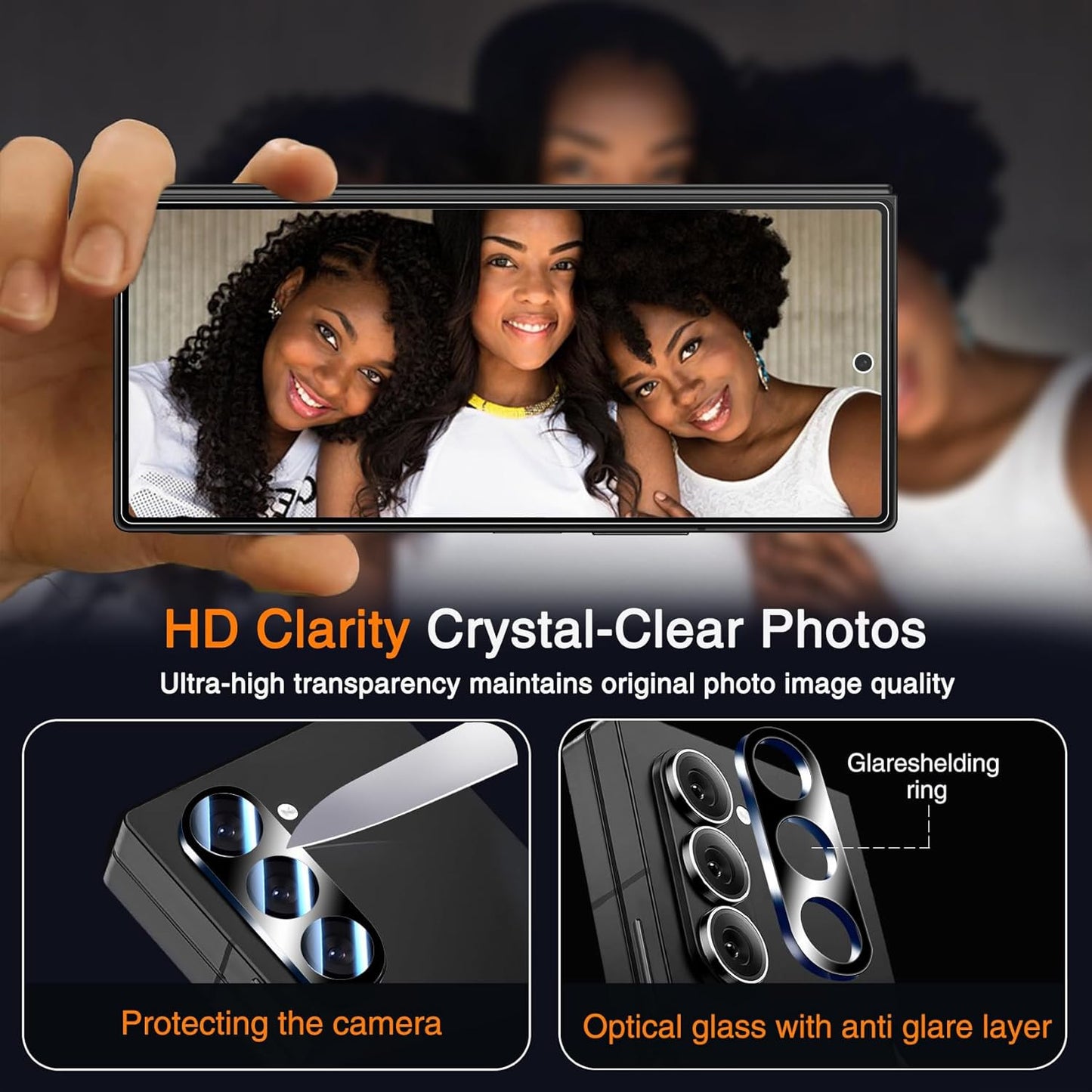 3 Pack Tempered Glass Screen Protector for Samsung Galaxy Z Fold 7 with 3 Pack C