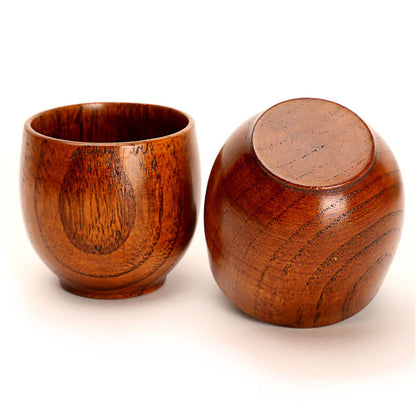 Wooden Coffee Tea Beer Juice Handmade Milk Water Mug Primitive Natural Cup Wood