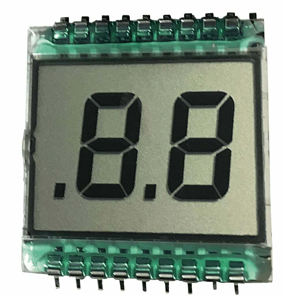 2 Character LCD Module with Driver & Controller, Digit Size: 0.5", DIP 0.1"